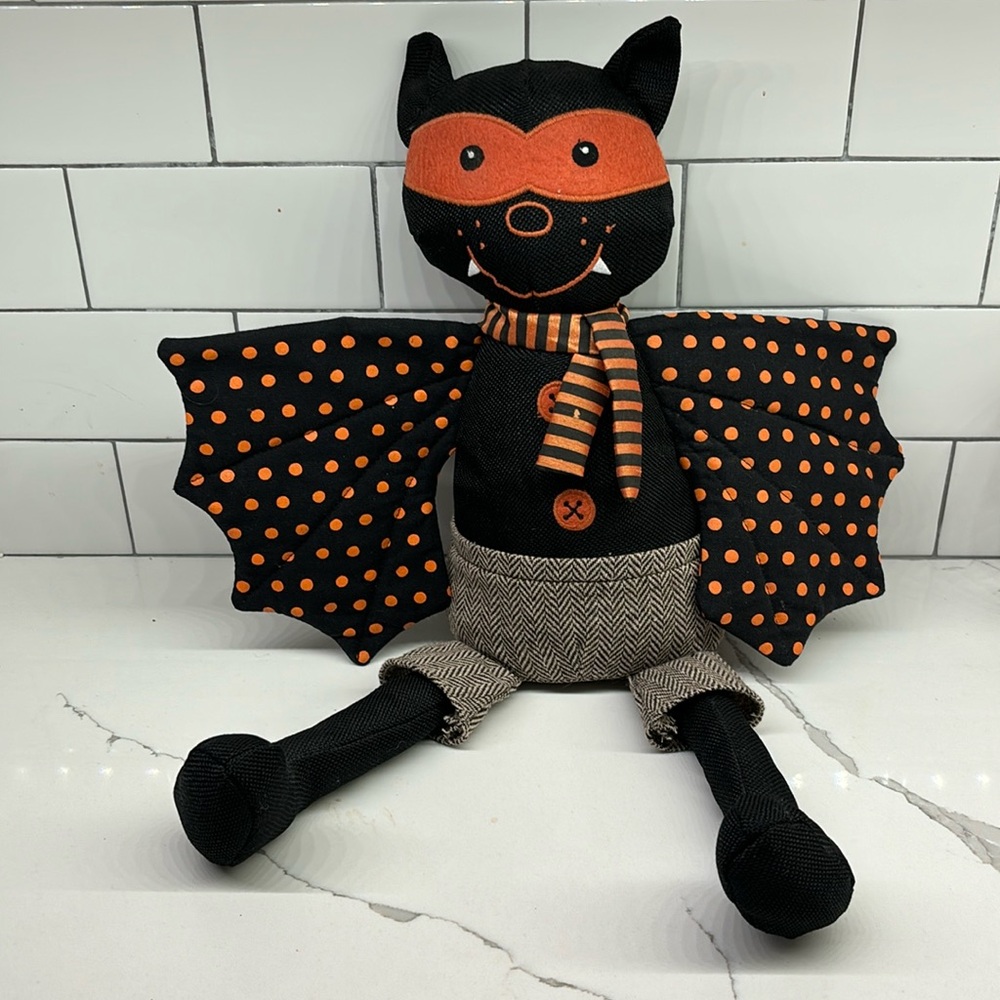 Halloween Bat with mask shelf sitter polka dot wings